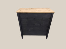 Load image into Gallery viewer, Modern 2-Door Accent Cabinet – Black & Special Walnut