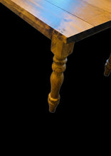 Load image into Gallery viewer, 7-Foot Farmhouse Table with Bench: Handmade Wooden Dining Set