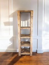 Load image into Gallery viewer, Tall Bookcase - Farmhouse Style Shelving - Special Walnut Brown - Tall Shelving Unit - Kitchen, Livingroom, or Office