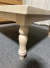 Load image into Gallery viewer, Large Square Farmhouse Turned Leg Coffee Table (Simply White)
