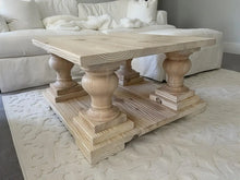 Load image into Gallery viewer, Farmhouse Coffee Table with Balustrade Legs (Simply White)
