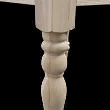 Load image into Gallery viewer, DIY Farmhouse Table Kit Turned Legs Unfinished Wood Base Fits 5-Foot or 6-Foot Tops