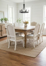 Load image into Gallery viewer, 7-Foot Farmhouse Table with Bench: Handmade Wooden Dining Set