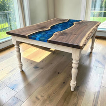 Load image into Gallery viewer, DIY Farmhouse Table Kit Turned Legs Unfinished Wood Base Fits 5-Foot or 6-Foot Tops