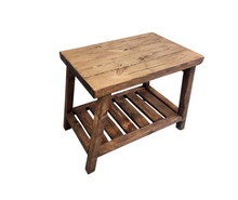 Load image into Gallery viewer, Rustic Wooden Accent Table – Provincial Brown Finish with Shelf