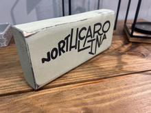 Load image into Gallery viewer, Hand-Painted North Carolina Wooden Block Decor – Rustic Farmhouse Shelf Accent – Horizontal NC State Sign – Handmade Southern Home Décor