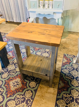 Load image into Gallery viewer, Rustic Console Table: Farmhouse Entryway Buffet, Provincial Top