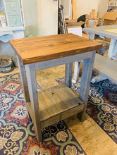 Load image into Gallery viewer, Rustic Console Table: Farmhouse Entryway Buffet, Provincial Top