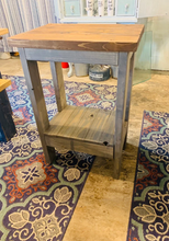 Load image into Gallery viewer, Rustic Console Table: Farmhouse Entryway Buffet, Provincial Top