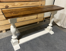Load image into Gallery viewer, Farmhouse Entryway Table: Rustic Wooden Console Sofa Table