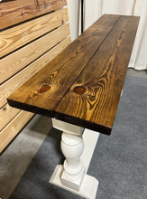 Load image into Gallery viewer, Farmhouse Entryway Table: Rustic Wooden Console Sofa Table