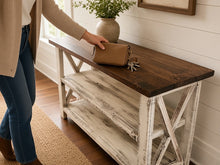 Load image into Gallery viewer, Rustic Farmhouse Buffet Table: Distressed White & Red Mahogany
