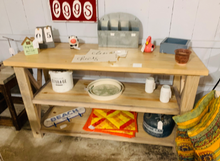Load image into Gallery viewer, Rustic Wooden Buffet Table: Farmhouse Console with Aged Gray Finish