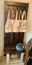 Load image into Gallery viewer, Rustic Farmhouse Hall Tree: Solid Wood Entryway Bench with Storage