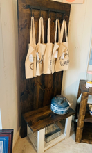 Load image into Gallery viewer, Rustic Farmhouse Hall Tree: Solid Wood Entryway Bench with Storage