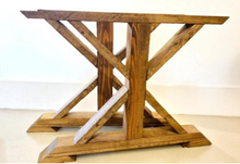 Load image into Gallery viewer, DIY Trestle Table Legs: Solid Wood Farmhouse Kitchen Table Base