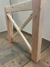 Load image into Gallery viewer, DIY Farmhouse Table Legs Wooden X Brace Base Rustic Dining Furniture Custom Build