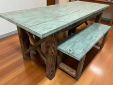 Load image into Gallery viewer, DIY Farmhouse Table Legs Wooden X Brace Base Rustic Dining Furniture Custom Build