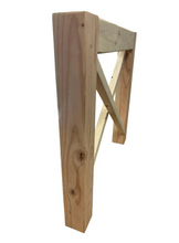 Load image into Gallery viewer, DIY Farmhouse Table Legs Wooden X Brace Base Rustic Dining Furniture Custom Build