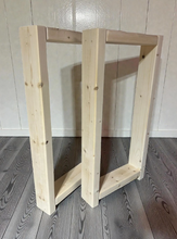 Load image into Gallery viewer, Unfinished Wooden Bench Legs - DIY Wood Base