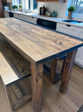 Load image into Gallery viewer, Unfinished Wooden Bench Legs - DIY Wood Base
