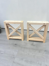 Load image into Gallery viewer, Unfinished Wooden Bench Legs - DIY Wood Base