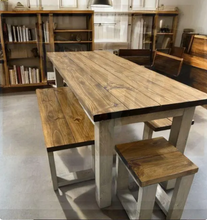 Load image into Gallery viewer, Dining Table Legs 4x4 Wood Furniture Base Unfinished DIY Farmhouse Square Solid Pine Custom