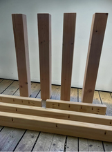 Load image into Gallery viewer, Farmhouse Table Kit Straight Legs DIY Dining Base Unfinished Wood Furniture Build Custom
