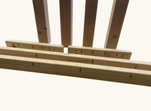 Load image into Gallery viewer, Farmhouse Table Kit Straight Legs DIY Dining Base Unfinished Wood Furniture Build Custom