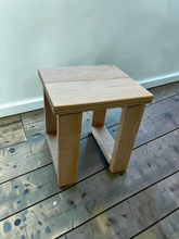 Load image into Gallery viewer, DIY Stool Kit Farmhouse Wood Kitchen Entryway Seating Unfinished Pine Rustic Custom Furniture