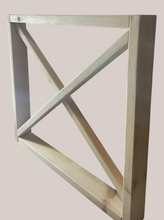 Load image into Gallery viewer, X Table Legs Unfinished Wood Dining Base Farmhouse Rustic DIY Furniture Set