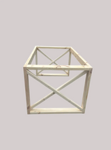 Load image into Gallery viewer, X Table Base Kit DIY Farmhouse Dining Wood Legs Skirting Rustic Unfinished Furniture