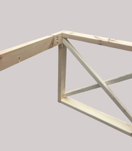 Load image into Gallery viewer, X Table Base Kit DIY Farmhouse Dining Wood Legs Skirting Rustic Unfinished Furniture