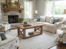 Load image into Gallery viewer, Farmhouse Coffee Table and End Tables Set: Rustic Provincial Brown Finish