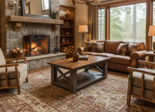 Load image into Gallery viewer, Rustic Farmhouse Coffee Table: Gray & Provincial Brown, X Accent
