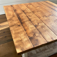 Load image into Gallery viewer, Square Coffee Table Farmhouse Wood Rustic Living Room Distressed White Handmade Furniture Table