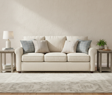 Load image into Gallery viewer, Farmhouse End Tables Set: Distressed White & Gray Wooden Side Tables