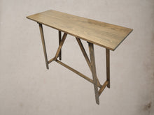 Load image into Gallery viewer, Modern Entryway Table with Angled Legs in Solid Sandstone