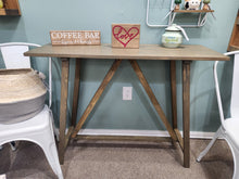 Load image into Gallery viewer, Modern Entryway Table with Angled Legs in Solid Sandstone