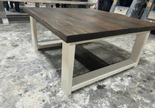 Load image into Gallery viewer, Large Modern Coffee Table (Dark Walnut, Antique White)