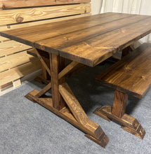 Load image into Gallery viewer, 6ft Classic Trestle Table With Benches (All Provincial)