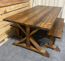 Load image into Gallery viewer, 6ft Classic Trestle Table With Benches (All Provincial)