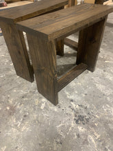 Load image into Gallery viewer, Modern Farmhouse Narrow End Tables (Dark Walnut)