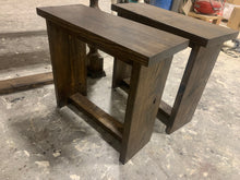 Load image into Gallery viewer, Modern Farmhouse Narrow End Tables (Dark Walnut)