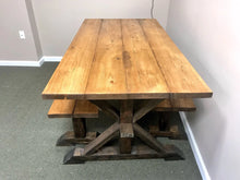 Load image into Gallery viewer, Classic Pedestal Table With Benches (Espresso, Early American)