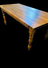 Load image into Gallery viewer, 7-Foot Farmhouse Table with Bench: Handmade Wooden Dining Set
