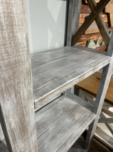Load image into Gallery viewer, Handmade Wooden Bookcase - Shelving Unit - Gray, Distressed White - Office, Living Room Furniture
