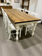Load image into Gallery viewer, DIY Farmhouse Table Kit Turned Legs Unfinished Wood Base Fits 5-Foot or 6-Foot Tops
