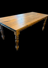 Load image into Gallery viewer, 7-Foot Farmhouse Table with Bench: Handmade Wooden Dining Set
