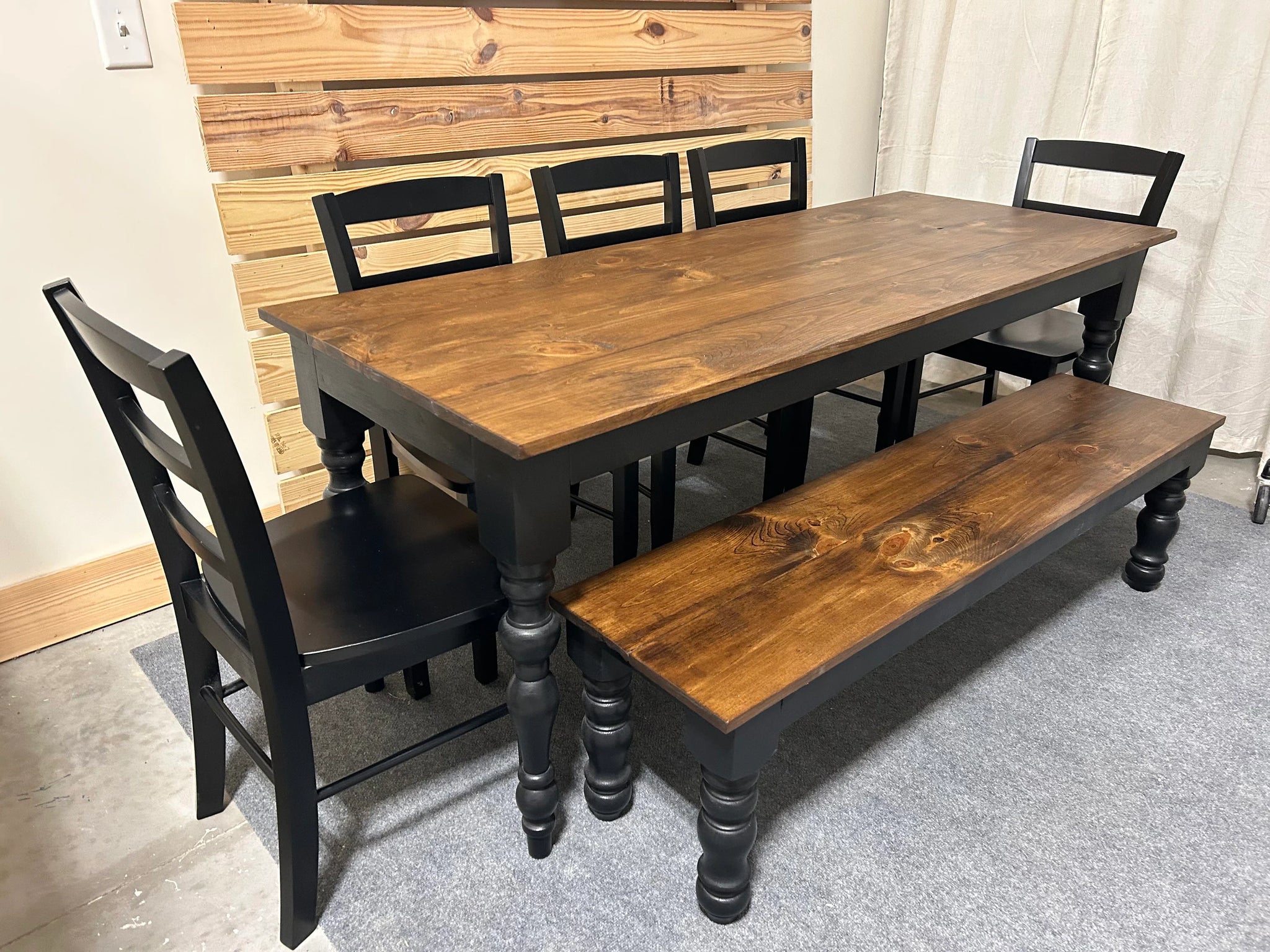 Wooden chair and table discount set